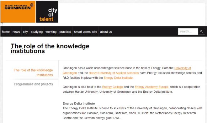 the role of energy knowledge institutions onlinegroningencom