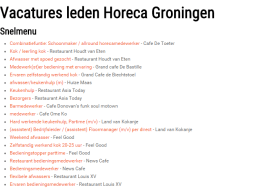horecagroningen list of job offes onlinegroningen